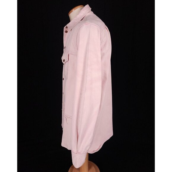 Acne Studios Panelled Denim Overshirt XS Mens Jacket Pink $540 - Picture 7 of 13